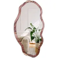 Coloray Botanisch Accent Spiegel - Bruin Rechthoekige Spiegel Voor Interieur - Organische Spiegel - Woonkamer, Kantoor, Slaapkamer - Modern - 45x90 cm - Totale afmeting 52x97 cm
