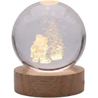 Clayre & Eef tafellamp, bruin, hout