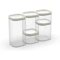 Safecourt Kitchen - Glass Storage Jars - Borosilicaatglas - Luchtdicht - Set van 5