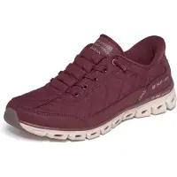 SKECHERS dames GLIDE-STEP-AT EASE Cozy Fit slip-on sneakers 104556 BURG