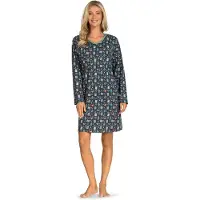 Comtessa Nachthemd 'Polar Bear Dreams' - Dames Nachtmode - Lange Mouw - Groen - Maat 40