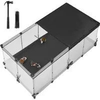 Songmics Binnenhok voor Kleine Dieren met Ademend Ontwerp, L (144 x 74 x 57 cm)