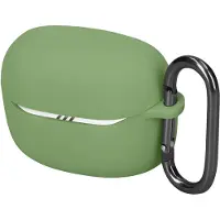 Kwmobile cover voor oordopjes case - geschikt voor JBL Tune Beam 2 - Trendy beschermhoes draadloze oordopjes in matcha groen