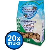 Renske 20x - Gezonde beloning hartjes hond kalkoen 150gr - Hondenvoer Snacks - 150 g