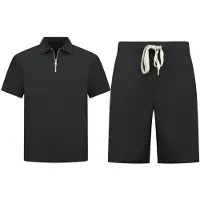 Enos Zomerset ribbed oversized polo shirt en korte broek