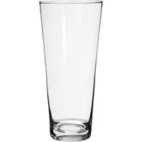 Alessandro bloemenvaas Daurada - transparant helder glas - H26 cm - conische vorm