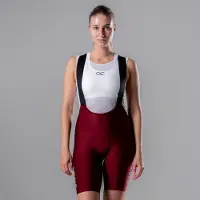 Acelera Intermediate Fietsbroek Dames met Zeem Rood - Wielrenbroek - Wielerbroek - Mountainbike - Bibshort - Spinning - Fietskleding - Koersbroek - Kort - Bretels - Maat XL