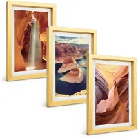 Tulup 4-Delige Schilderij Set - Waterval in de kloof Rotsformaties in de canyon - 20 x 30 cm - Muurdecoratie - Decoratieve Schilderijen - Wohnzimmer - Stijlvolle Muurdecoratie