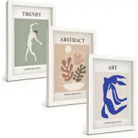 Tulup 3-Delige Schilderij Set - Stijlvolle figuren en plantenposters van Henri Matisse - 20x30 - Muurdecoratie - Decoratieve Schilderijen - Wohnzimmer - Wanddecoratie
