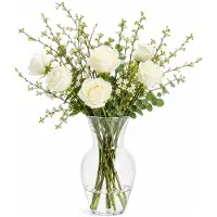 DK Design Bloemenvaas - Trompetvaas - transparant glas - D13 x H25 cm - decoratie vaas