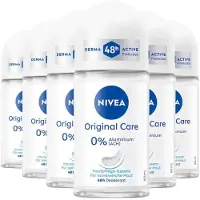 Nivea 6x Deodorant Roller Original Care 0% 50 Ml