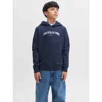Jack & jones Junior Sweatshirt 'JJAvery' donkerblauw / wit