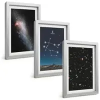 Tulup 4-Delige Schilderij Set - Sterrenbeeld Tweelingen (Gemini) Melkwegstelsel Ruimte Sterren - 20 x 30 cm - Stijlvolle Wanddecoratie - Interieur - Moderne Wanddecoratie
