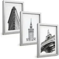 Tulup 4-Delige Schilderij Set - Architectonische gebouwen in zwart-wit minimalisme - 20 x 30 cm - Muurdecoratie - Wanddecoratie - Slaapkamer - Stijlvolle Muurdecoratie