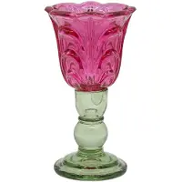 Clayre & Eef Waxinelichthouder Roze Glas