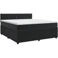 vidaXL Boxspringbed met matras Zwart 180 x 200 cm Fluweel