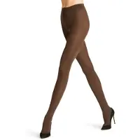 Falke Seidenglatt eenkleurig materiaal ondoorzichtig 80 DEN panty dames bruin - maat M
