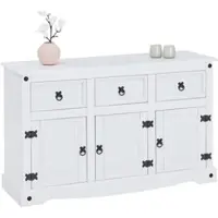 CARO-Möbel Mexico dressoir RURAL massief grenen wit