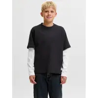 Jack & Jones Junior Sweatshirt 'JCOEcho' zwart / wit