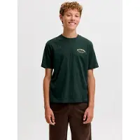 Jack & Jones Junior Shirt 'JJEBrandes' lichtgeel / donkergroen