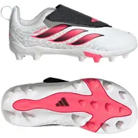 Adidas Predator Club FT Velcro Gras / Kunstgras Voetbalschoenen (MG) Kleuters Wit Zwart Roze