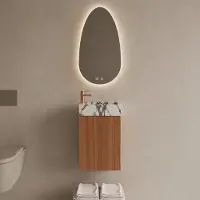 Boss & Wessing Bws riga walnoot toiletmeubel met fontein 40x50x22 cm – calacatta viola