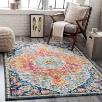 Livabliss Wren vloerkleed vintage oosters meerkleurig oranje