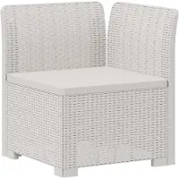 vidaXL 4-Zitter Tuin Sofa Rattan Look PP Wit