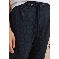 Cecil Dames Broek met Mid Waist-taille en smalle pijpen in Slim Fit-pasvorm - Blauw - M