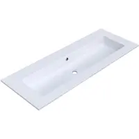 Arcqua Wastafel mira enkel zonder kraangat 121x46x1,5 cm glans wit