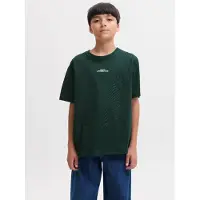 Jack & Jones Junior Shirt 'JJBAY' donkergroen / wit