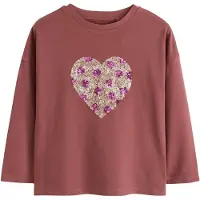 Next Shirt kastanjebruin / cappuccino / lila