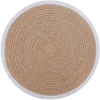 vidaXL Jute Placemat 12 st Natuurlijk en Wit 100% Tossa Jute