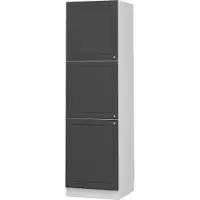 Vicco Hoge kast Fame-Line, Anthrazit-Gold landelijk/Wit, 60 cm