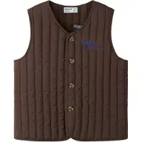 Name it Bodywarmer 'NMMLEON' royal blue/koningsblauw / chocoladebruin / wit