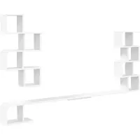 vidaXL Wandgemonteerd TV Rek Wit 160 x 15 x 94 cm Bewerkt hout