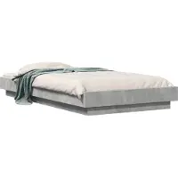vidaXL Vloerbedframe Betongrijs 80 x 210 cm Bewerkt hout