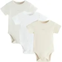 Cool Club Rompertje/body beige / wit