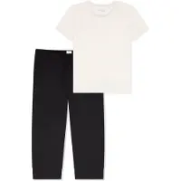 Schiesser Pyjama 'Mix & Relax' zwart / wit