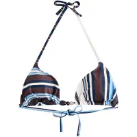 Next Bikinitop lichtblauw / donkerblauw / bruin / wit