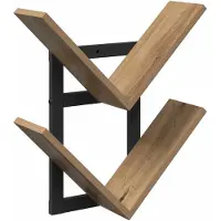 vidaXL Wandzwevend Plank Artisanaal eiken 43 x 15 x 47 cm Bewerkt hout