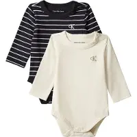 Calvin Klein Jeans Rompertje/body beige / zwart / wit