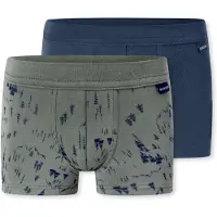 Schiesser Onderbroek ' Fine Rib Multi ' donkerblauw / kaki