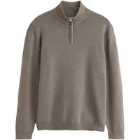 Next - Heren - Trui met kwartrits - Tall - Naturel
