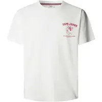 Pepe Jeans Shirt 'Coffee Tee' rood / offwhite