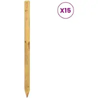 vidaXL Schuttingpalen 15 st Bruin 100 cm Massief grenenhout