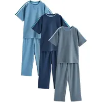 Next - Jongens - Joggingpyjama’s met korte mouwen, set van 3 - Zwart
