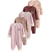 Next Nachtkledij brokaat / sering / mauve / roestrood