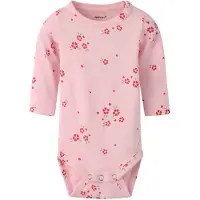 Name it Rompertje/body 'NBFNALLINA' lichtgroen / rosé / kersrood