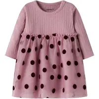 Name it Jurk 'NBFNagina' mauve / zwart